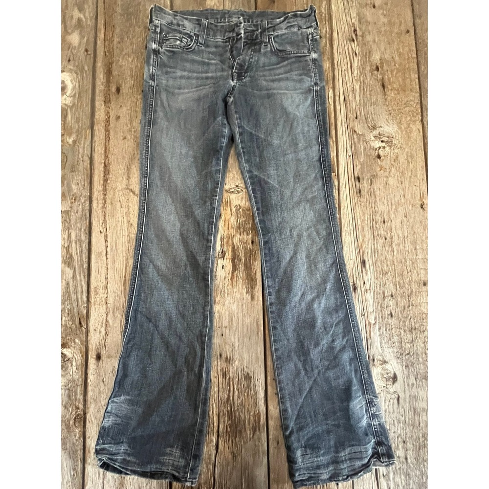 Rock Revival Bootcut Jeans Light Wash Distressed Embellished Studded Size 28 - Picture 14 of 14